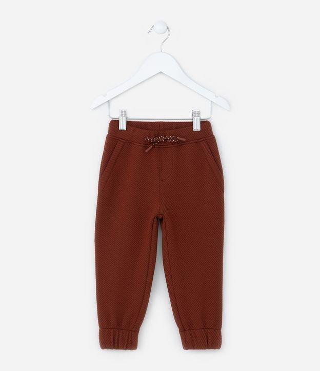 Calça Infantil em Moletom Texturizada - Tam 1 a 6 Anos - 1