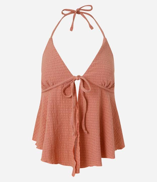 Blusa Texturizada com Amarração Frontal - 1