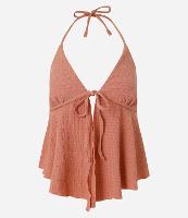 Blusa Texturizada com Amarração Frontal - 1