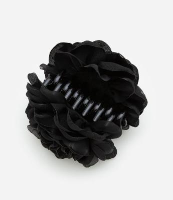 Piranha De Cabelo com Forma de Rosa em Tecido