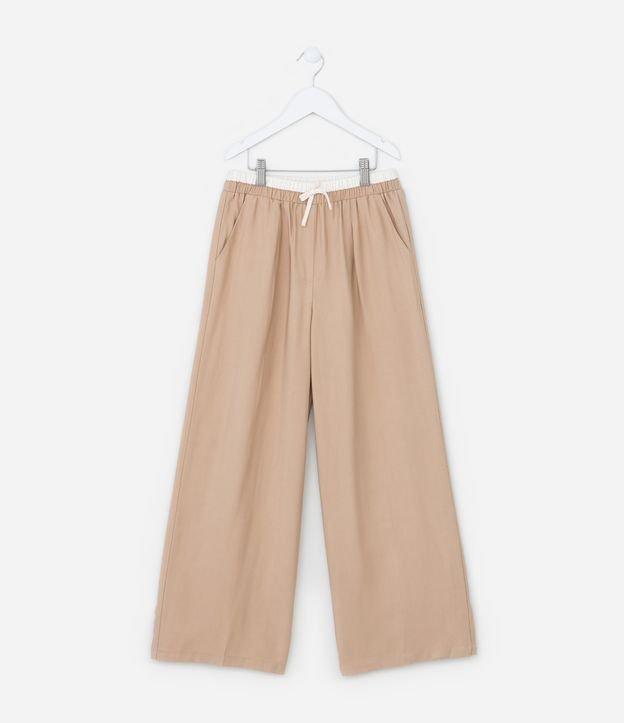 Calça Reta Infantil Alfaiatada com Cós Contrastante - Tam 5  14 Anos - 1