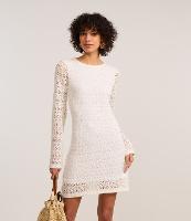 Vestido Curto em Tricô com Costas Abertas - 1