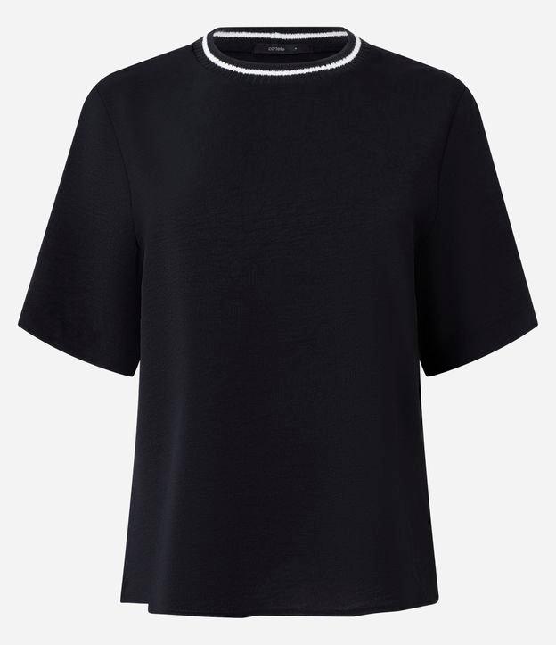 Blusa Airflow com Gola Contrastante em Ribana - 1