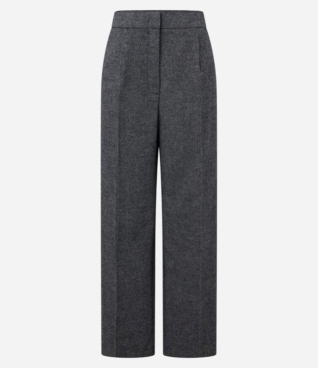 Calça Alfaiataria Reta em Polivelour com Cintura Alta - 1