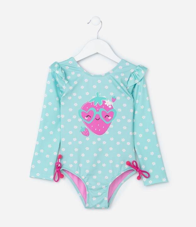 Maiô Infantil com Proteção UV  e Lacinhos Laterais - Tam 1 a 4 Anos - 1