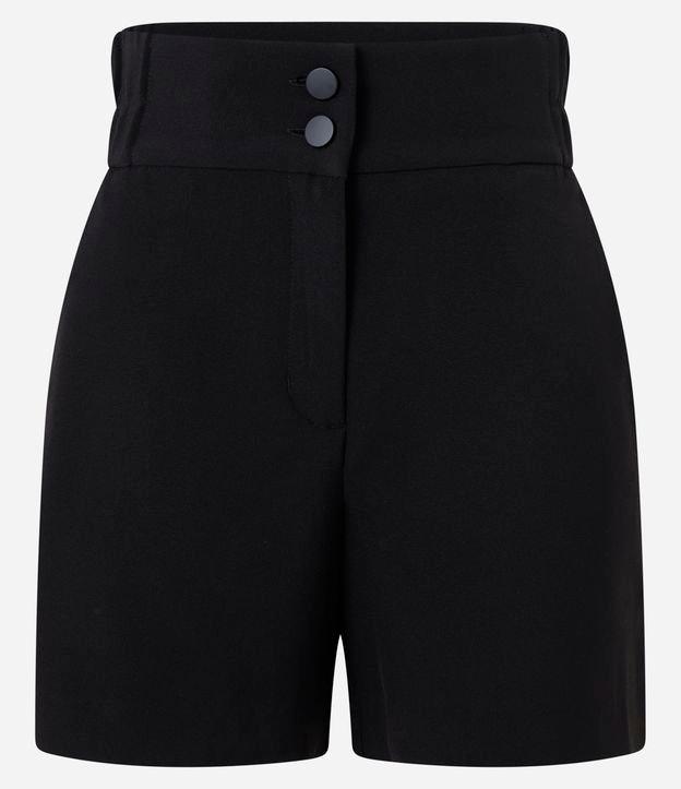 Short Alfaiataria com Cós Elástico Botões Duplos - 1