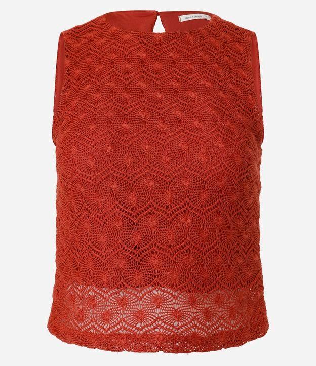 Blusa sem Mangas em Tricô Texturizado - 1