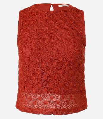 Blusa sem Mangas em Tricô Texturizado