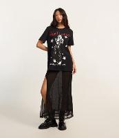 Saia Reta Longa em Tule com Recorte e Fenda - 2