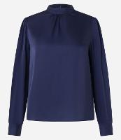 Blusa Acetinado com Gola Alta e Punho Ajustado - 1