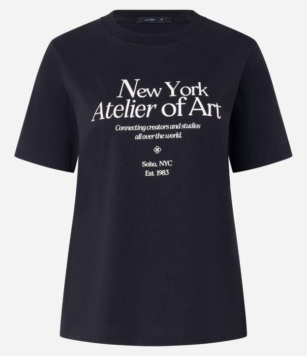 Camiseta Slim em Algodão com Estampa New York Atelier - 1