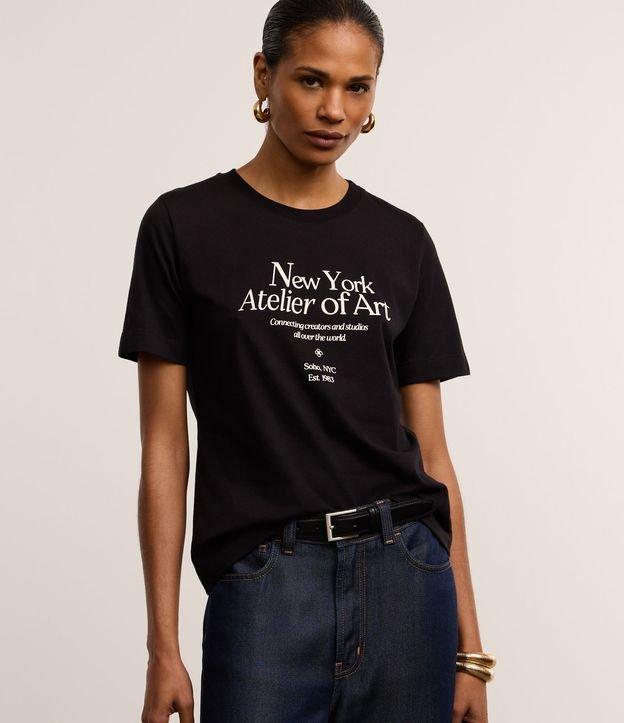 Camiseta Slim em Algodão com Estampa New York Atelier - 2
