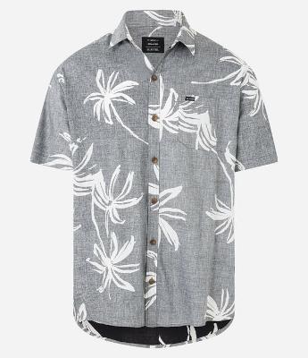 Camisa Relaxed em Tricoline com Estampa Floral