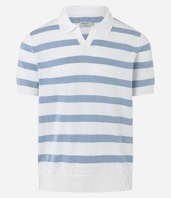 Camisa Regular com Gola Polo Listrada