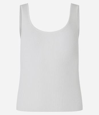 Blusa Canelada em Ribana com Decote U