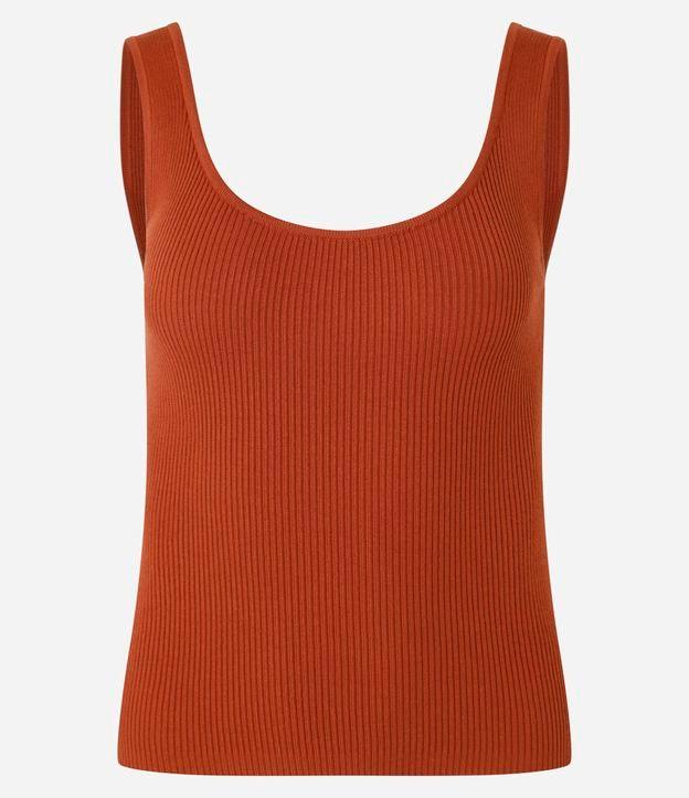 Blusa Canelada em Ribana com Decote U - 1