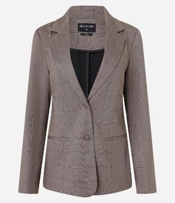 Blazer Slim com Ponto Roma e Botões Forrados