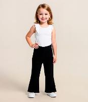 Calça Flare Infantil em Ribana com Recortes - Tam 1 a 6 Anos - 2