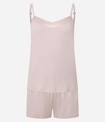 Pijama Short Doll Alcinha com Detalhe de Cetim