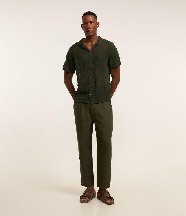 Calça Relaxed em Alfaiataria com Textura e Bolsos - 2