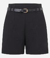 Short Alfaiatado Cintura Alta com Cinto Fino de PU - 1