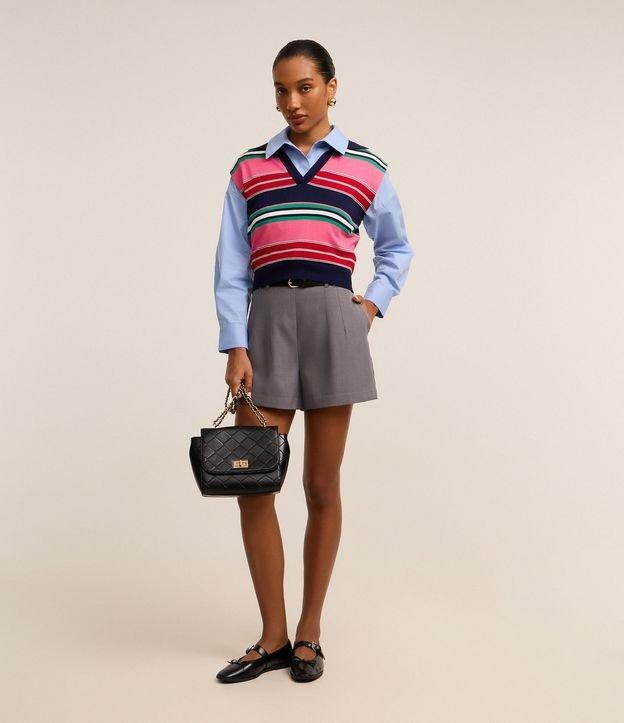 Short Alfaiatado Cintura Alta com Cinto Fino de PU - 2