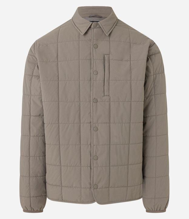 Jaqueta em Matelassê com Gola Polo - 1