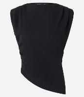 Blusa em Crepe com Pregas no Ombro e Ombreiras - 1