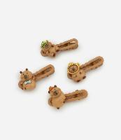 Kit 04 Presilha de Cabelo Infantil Capivaras - Tam Único - 1