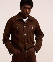 Jaqueta Trucker Overboxy em Sarja com Pesponto Contrastante - 1