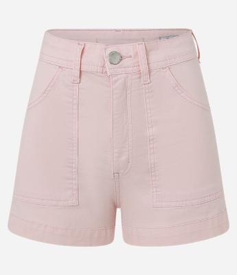 Short Hot Pants em Sarja com Barra Dobrada