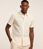 Camisa Regular em Algodão com Estampa Bordada de Flores - 1