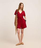 Short Reto Cintura Alta com Elástico Amarração e Bolso com Lapelas - 2