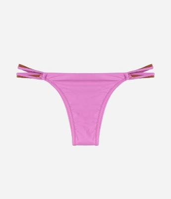 Biquíni Calcinha String com Lateral Dupla e Costura em Fio Metalizado