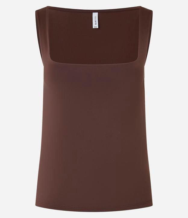 Blusa em Microfibra com Decote quadrado - 1