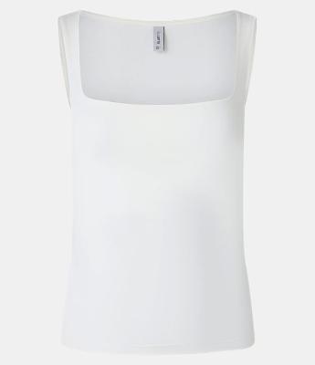 Blusa em Microfibra com Decote quadrado