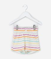 Short Infantil Canelado com Estampa Listras - Tam 1 a 6 Anos - 1
