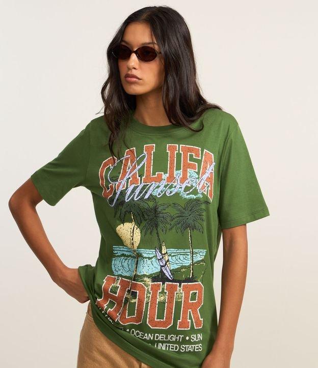 Camiseta Alongada em Algodão com Estampa Califa - 2