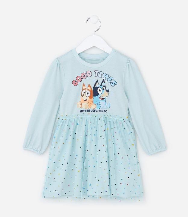 Vestido Infantil em Tule com Estampa Bluey - Tam 1 a 5 Anos - 1