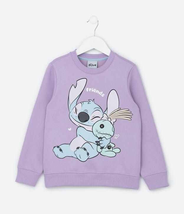 Casaco Infantil com Estampa Stitch e Xepa Abraçados - Tam 1 a 14 Anos - 1
