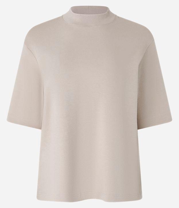 Camiseta em Ribana com Gola Redonda - 1