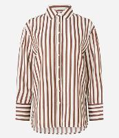 Camisa Anarruga com Listras e Abotoamento Frontal - 1