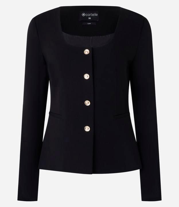 Blazer em Alfaiataria e Abotoamento Frontal - 1