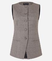 Colete Regular em Ponto Roma com Botões Forrados - 1