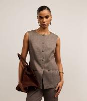 Colete Regular em Ponto Roma com Botões Forrados - 2