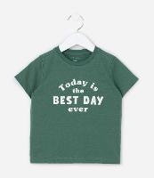 Camiseta Infantil com Lettering Best Day Ever - Tam 1 a 6 Anos - 1