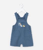 Jardineira Infantil com Bordado Bichinhos no Parquinho - Tam 3 a 18 meses - 1