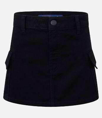 Saia Curta em Sarja com Bolso Cargo