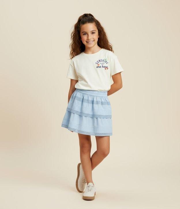 Saia Infantil em Tricoline com Camadas - Tam 5 a 14 Anos - 2