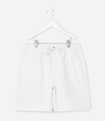 Bermuda Infantil em Algodão e Linho com Cós Elástico - Tam 5 a 14 anos